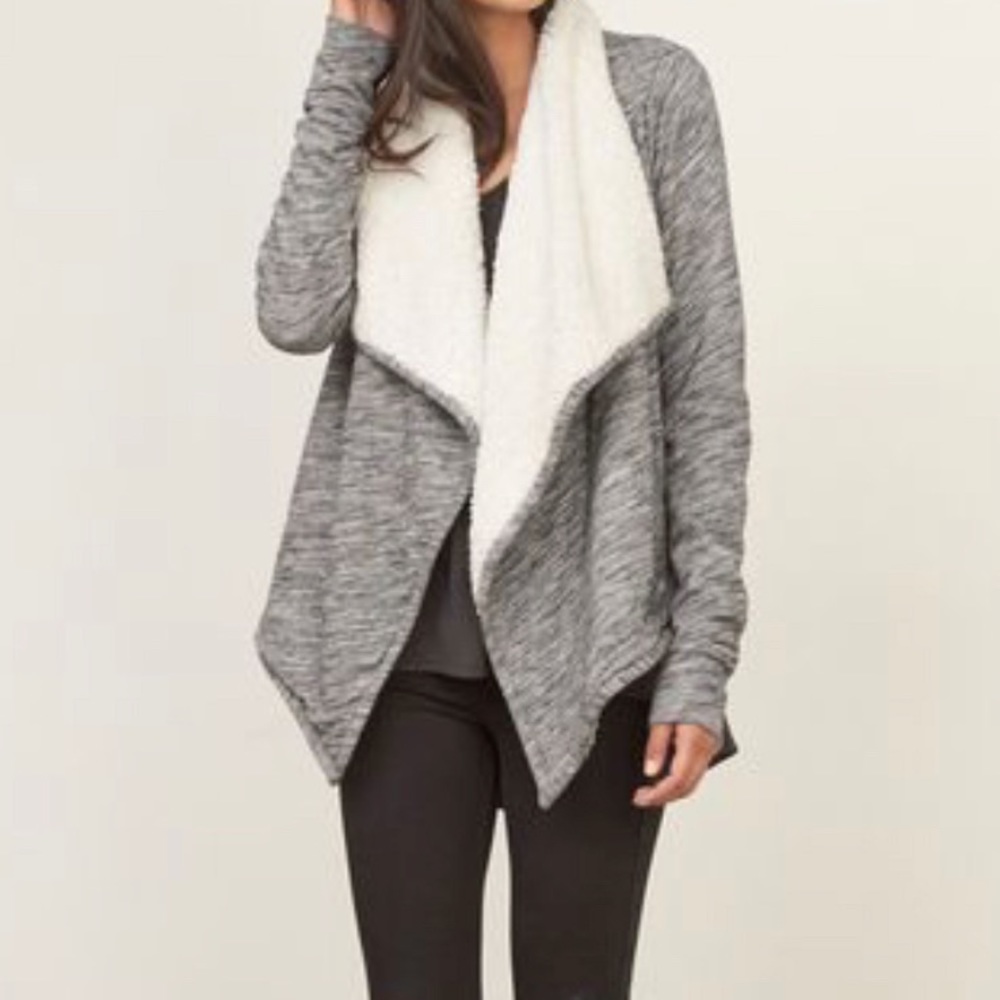 Open-front Sherpa Cardigan